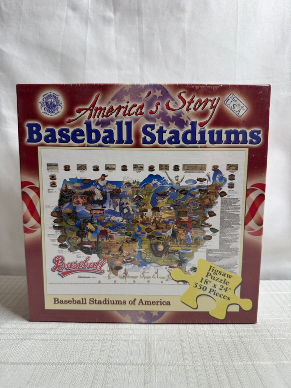 Baseball Stadiums of America 550 PC Jigsaw Puzzle Channel Craft BRAND NEW SEALED